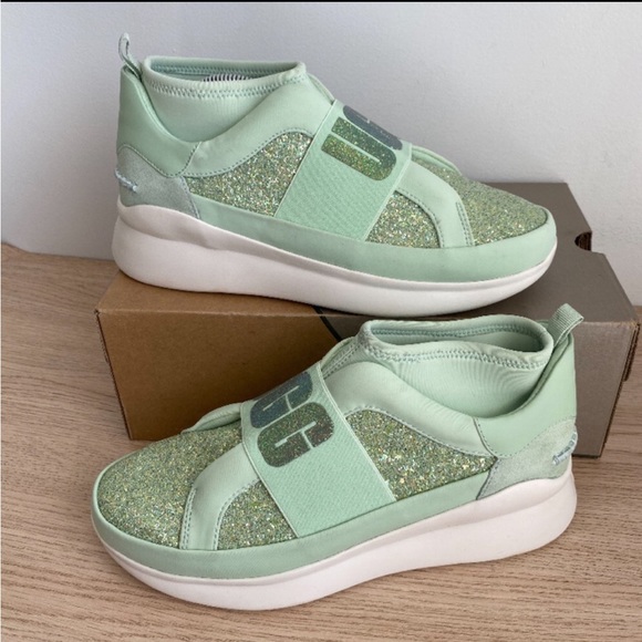Ugg Neutra Chunky Glitter Platform Sneaker “Mint”- SZ 10 - Picture 7 of 11